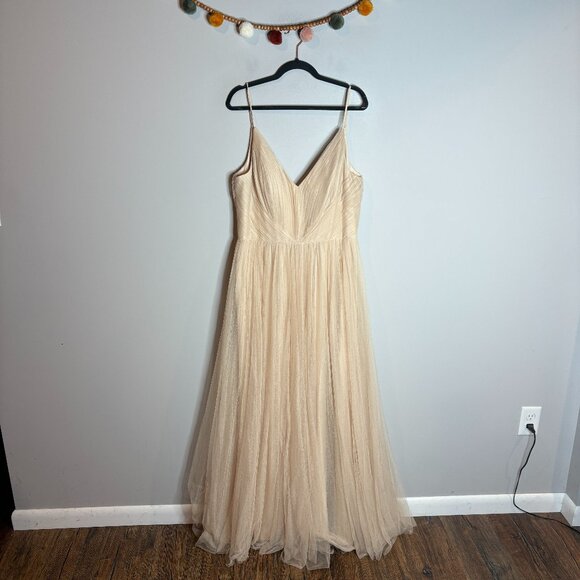 Revelry Penelope Tulle Dress in Champagne - Picture 2 of 6